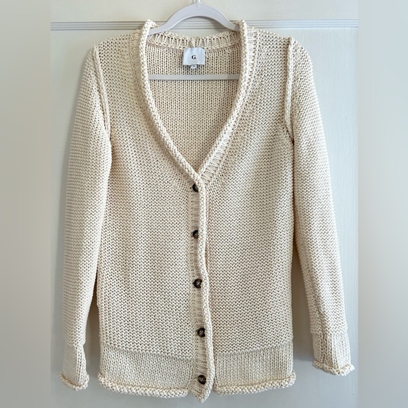 $595 G. Label By Goop Beckham Beach Knit Cardigan Sweater Size XS - Picture 5 of 7